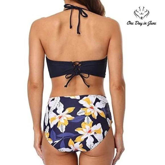 Charmleaks High Waist Halter Bikini Swimsuit Size M - Picture 2 of 4